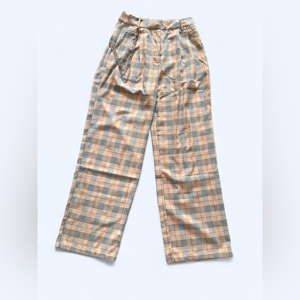 🎀 Plaid Wide-Leg Pants by Honey Punch 🎀🤎